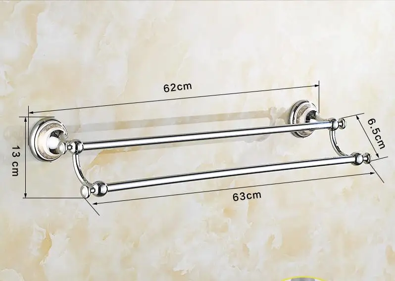 Медная вешалка для полотенец, двойной набор инструментов, хромированная отделка, настенное крепление, твердая латунь, Victorys, американские аксессуары для ванной комнаты - Цвет: er