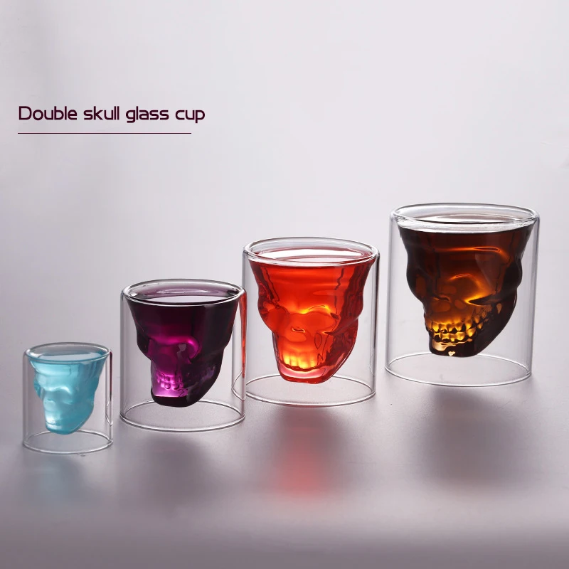 

Creative Skull Head Glass Transparent Party Beer Wine Glass Cup Drinkware Nice Gift Multi-size Glass Cup
