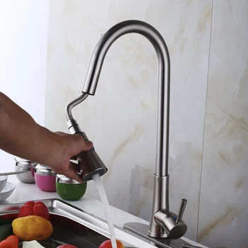 

Kitchen Faucets Sink Faucet Single Handle Pull Out Kitchen Single Hole Handle Water Mixer Tap Vessel Sink Mixer Tap Torneira