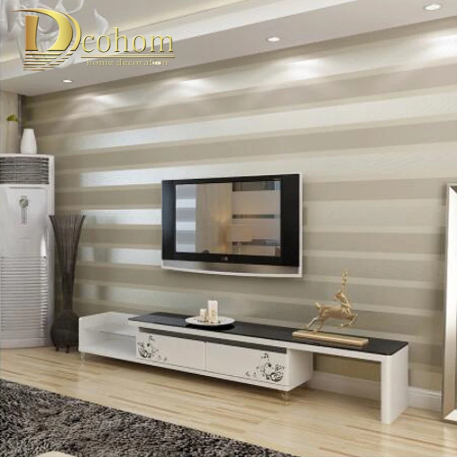 

Fashion Luxury Striped Wallpaper Living room Beroom Walls Decor Black Grey Wall paper Roll papel de parede listrado R603