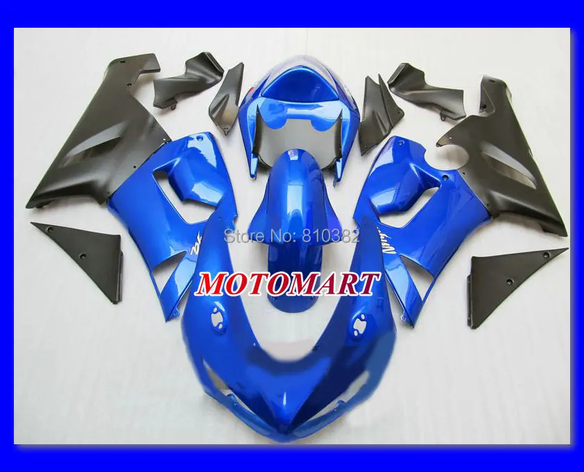 Motorcycle Fairing kit for KAWASAKI Ninja ZX6R 05 06 ZX6R 636 2005 2006 blue black ABS Fairings set +7 gifts SX49