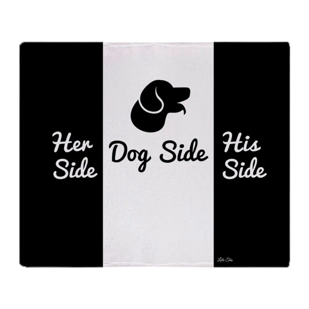 

Dog Side Vs His/Her Side Bedspread Soft Fleece Throw Blanket Super Soft Printing Family Car and Sofa Throws Office Quilts