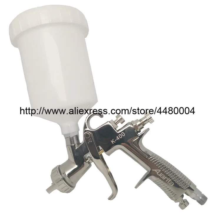 

K-400 High Quality Spray Gun 1.4mm 1.7mm LVMP AIR SPRAY GUN gravity stainless steel 600ml cup auto Car face Paint