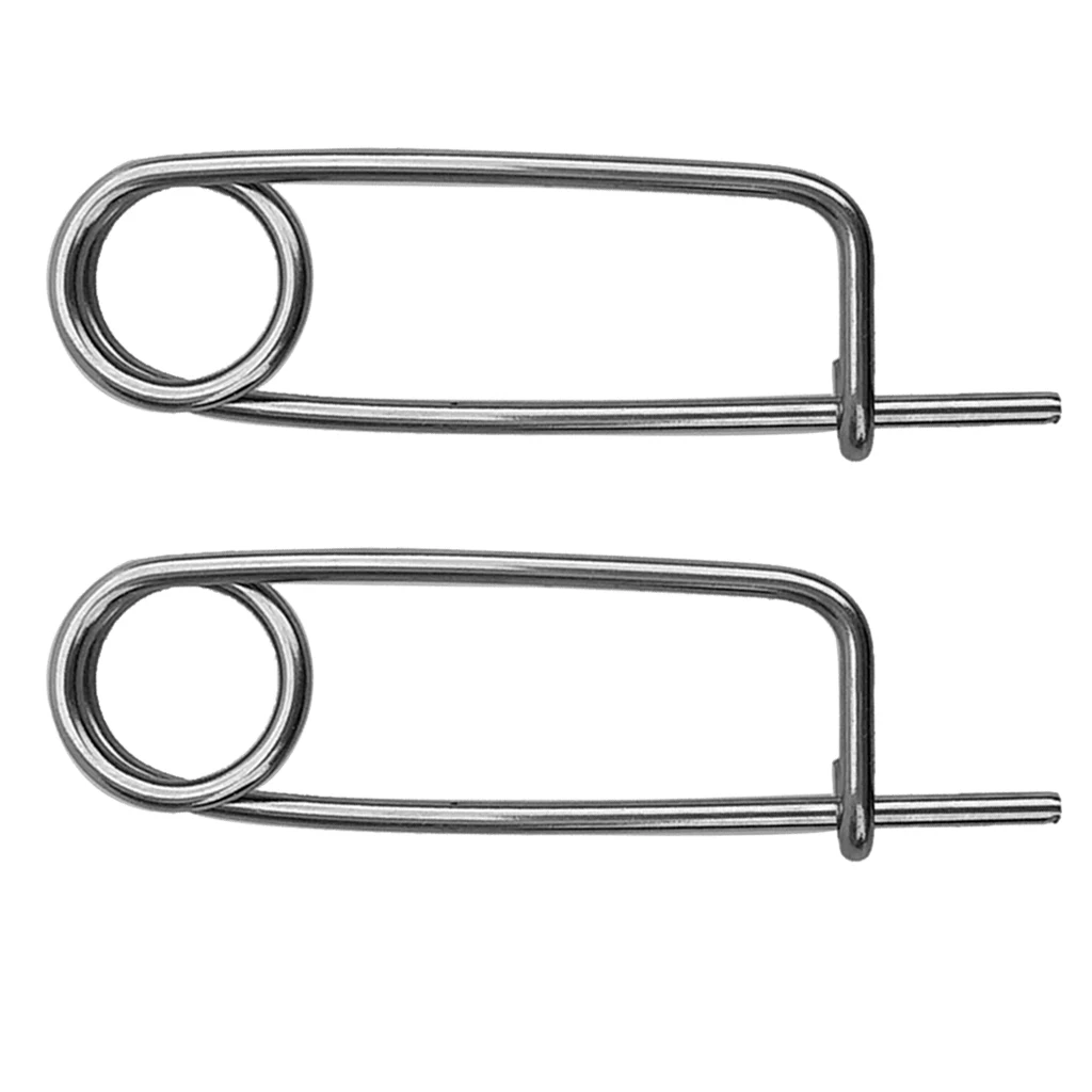 2pcs/Pack Stainless Steel Safety Pin Clip Heavy Hooks for Scuba Diving Kayak Boating Fishing Drifting Accessories
