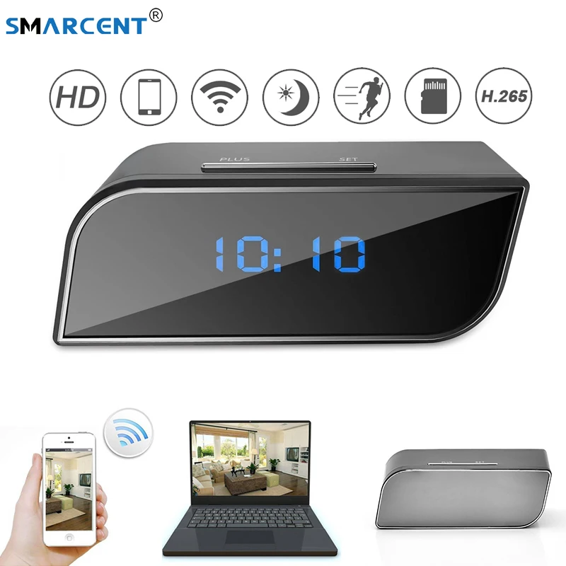 

Wifi IP P2P Camera HD 1080P Clock Mini Camcorder Wireless Video Recorder Security Digital Cam Motion Detection Sensor Camera