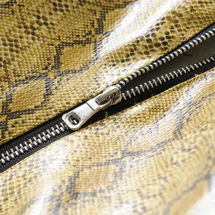 Серое золото, змея печати искусственная кожа полиуретан юбки A Line леопардовая юбка мини женская мини-юбка плюс размер Jupe женские юбки Mujer