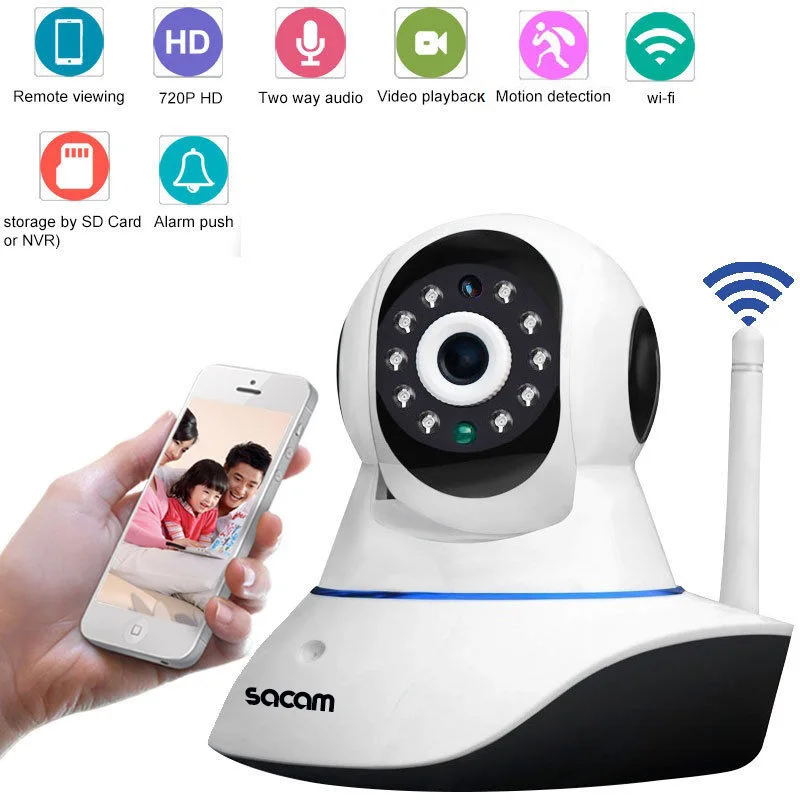 IP камера видеонаблюдения Sacam HD 720p Беспроводная с поддержкой Wi Fi|camera hd|ip camera two wayday