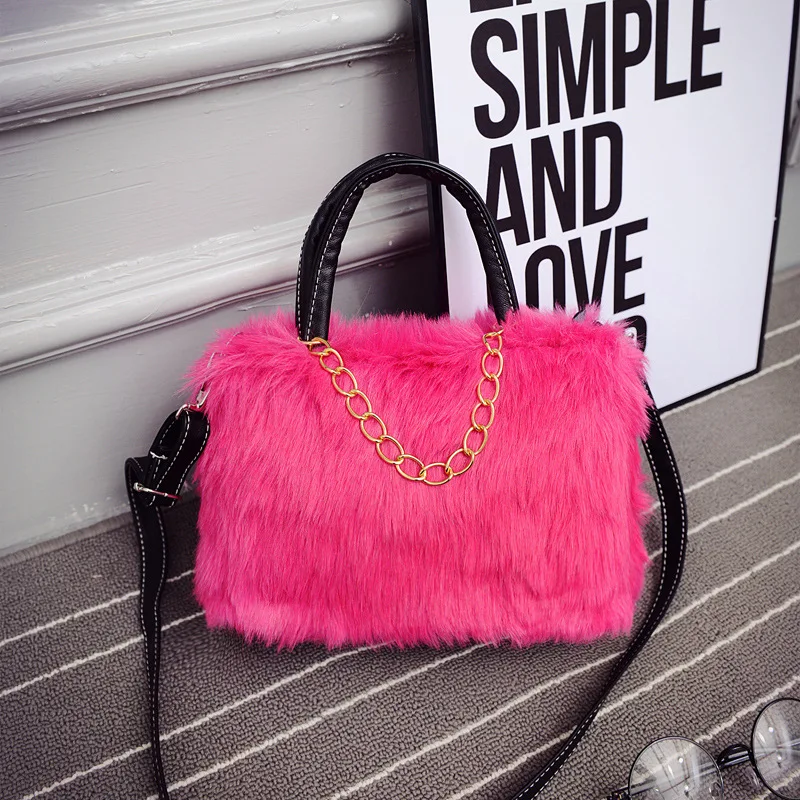 

Women faux fur handbags ladies shoulder crossbody small phone pouches money bags female bolsos mujeres bolsas feminina for girls