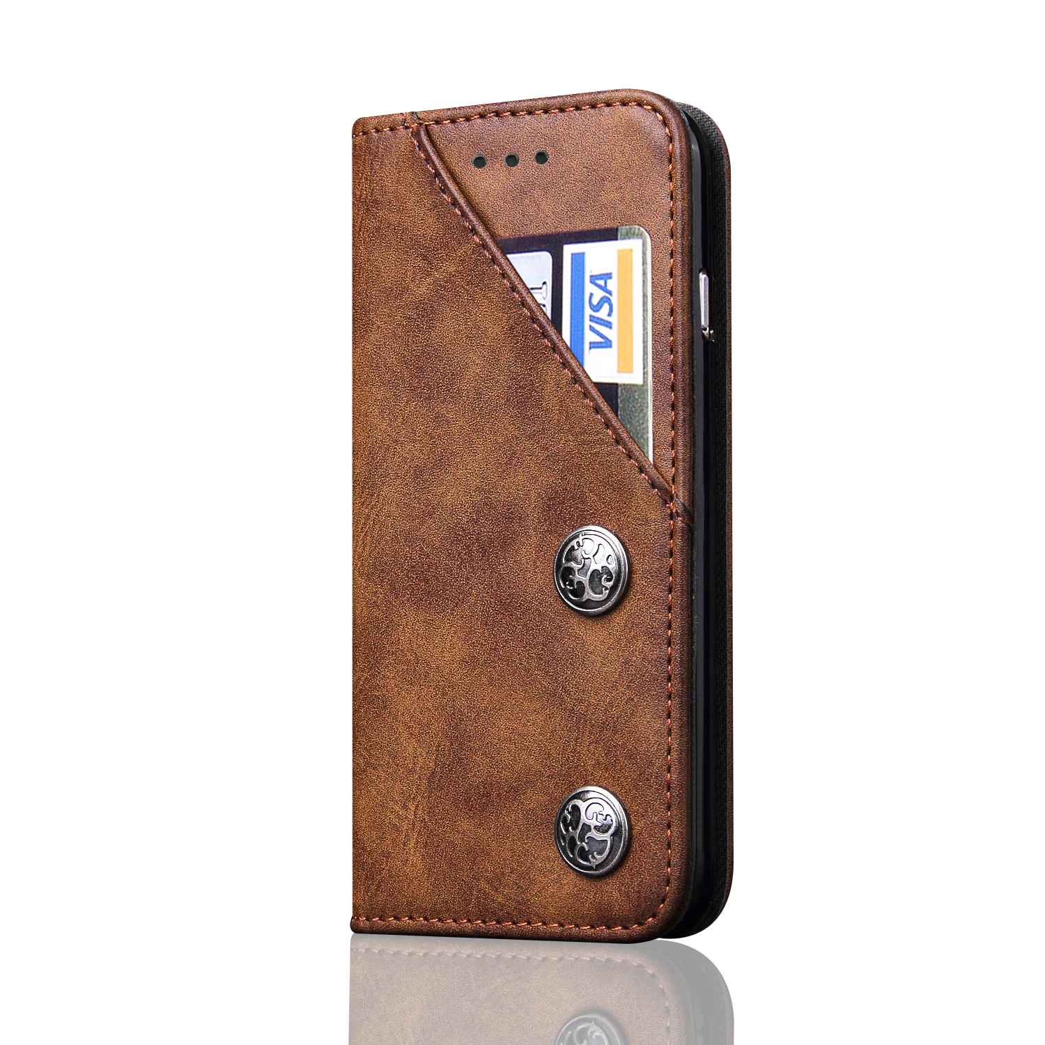Одежда высшего качества Роскошный Ретро Чехол-книжка с подставкой для карт из натуральной кожи+ сумка из ткани для Samsung Galaxy S8/S8 плюс Чехол-кошелек для телефона