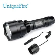 UniqueFire 1200 люмен UF-C8 5 режимов XML-L2 белый светодиодный светильник фонарь+ пресс-переключатель для 1*18650 перезаряжаемый аккумулятор