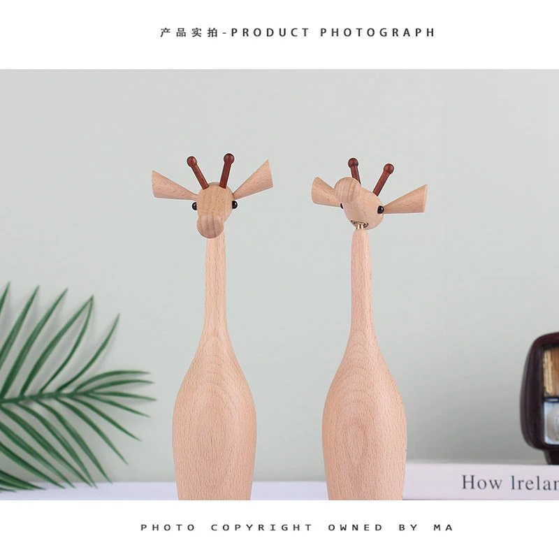 Домашний декор обновленные деревянные украшения жираф импортированный из бука детали могут быть 360 градусов активности деревянные игры деревянные подарки