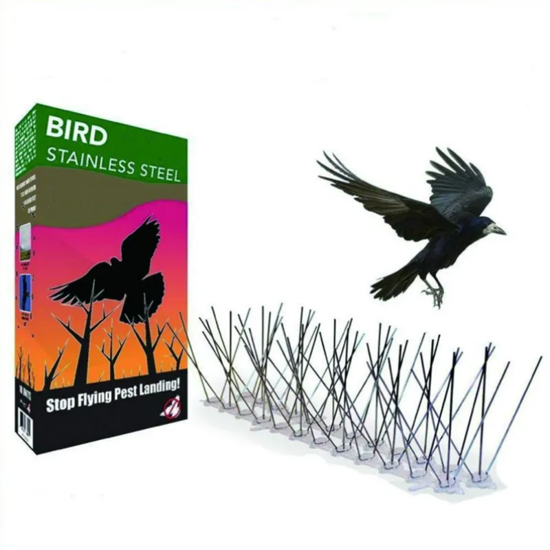 3 Thorns 50cm Bird Repeller Stainless Steel Pigeon Repellent Nails Anti-Bird Anti-Dove Spikes Pest Control Orchard Bird Catcher