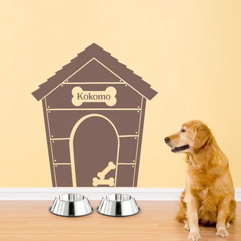 

New Design Custom Name Pet Dog Kennel Home Decorations Pvc Decal For Living Room Wall Decoration Murals