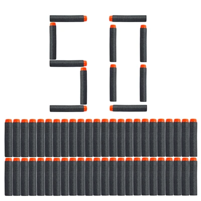 50 шт. черный для Nerf пулями мягкими дырочку головы 7 2 см заправка игрушка дартс