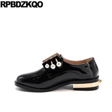 Жемчужный черный оксфорды сверкание Настоящая кожа Дизайнерская обувь женская роскошь металл цехин марка плоские знаменитость лакированная красивая весенняя осень Мода отправка капель последние европейская