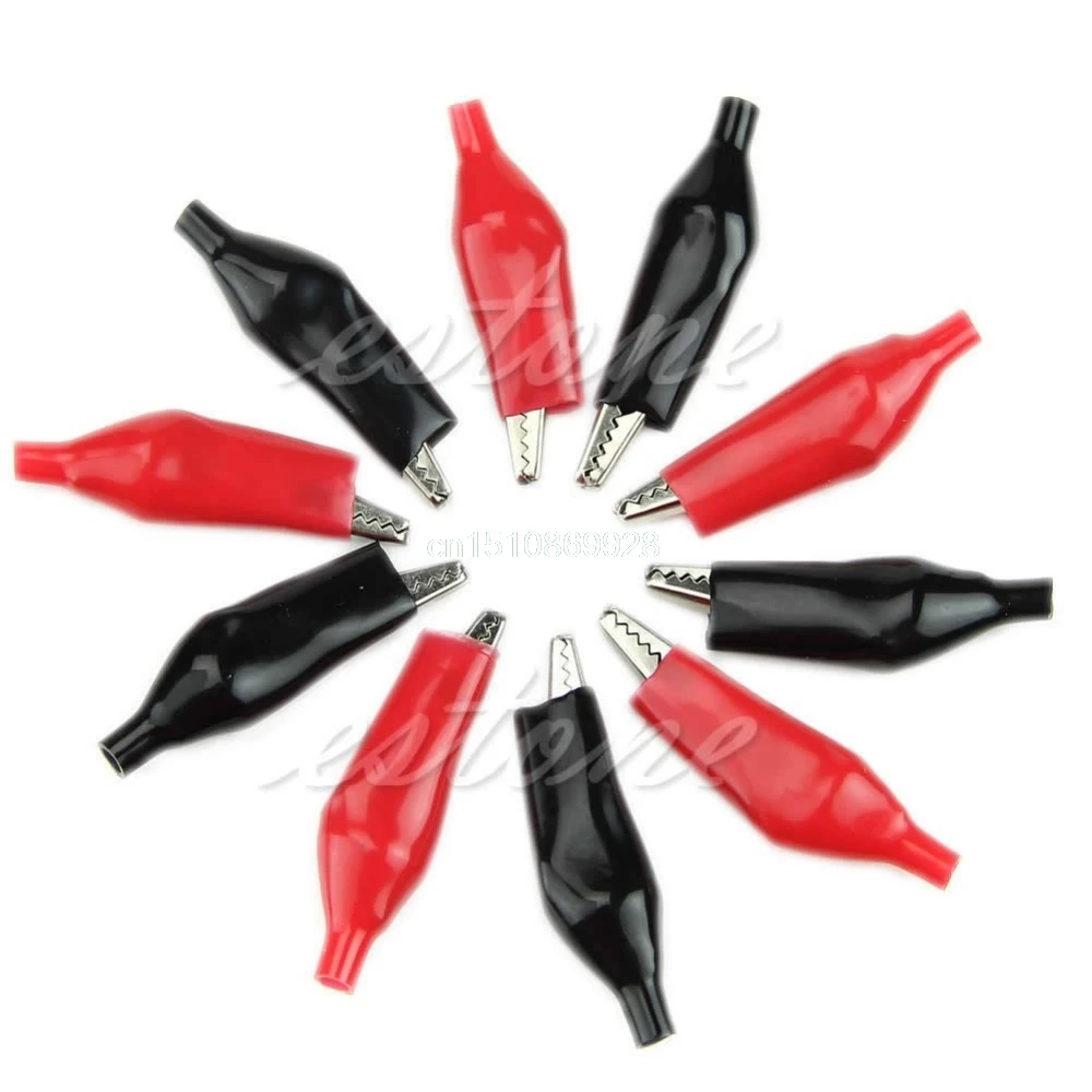 

1SET 10Pcs 35mm Alligator Leads Crocodile Test Clip for Electrical Jumper Wire Cable