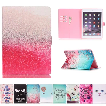 

For IPad Mini 4 Case Cute Flower Cartoon Painted Cover Soft Silicone Back Magnetic PU Leather Case for IPad Mini 4 A1538 A1550