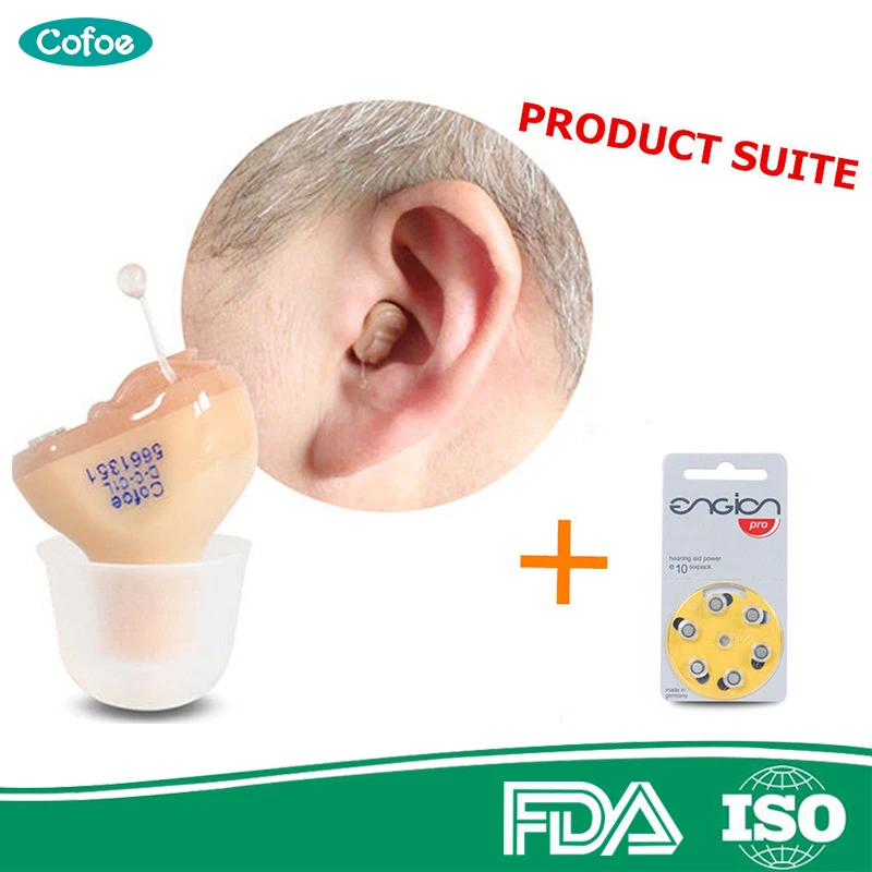 Kopen Cofoe Onzichtbare Gehoorapparaat Aids Enhancer Portable inner Ear Beste Geluidsversterkers Gehoor Hulp Apparaat GRATIS A10 Batterij