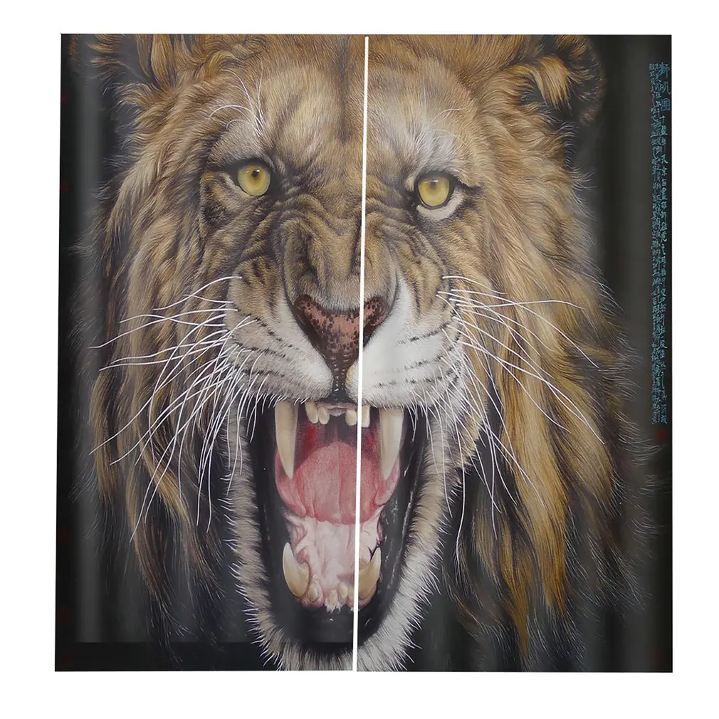 

Cartoon Blackout 3D Window Curtain Animal Cushion Curtain 150*166cm ST031202 Modern Home Decoration