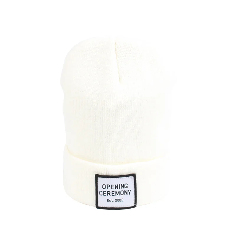 Knitted Cotton Women Beanie Hats Fashion OPENING CEREMONY Women Hats Autumn Winter Warm Female Hat Letter Hip Hop Women Skullies (10)