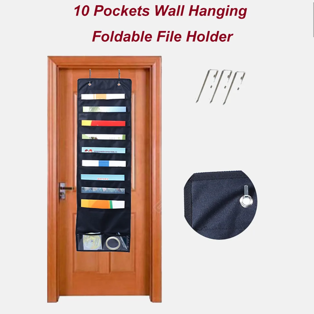 

Hanging File Cascading Office Wall Folder Holder Organizer 10 Pockets July 18 DropShipping