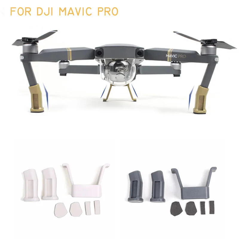 

DJI Mavic Pro Platinum Landing Gear Height Extender Kit Riser Set Stabilizers with Protection Pad and Safe Landing Holder Mount