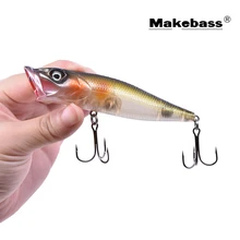 MAKEBASS Topwater Поппер рыболовная втулка приманка 4.3in0.79oz плавающая приманка лодка океан жесткие приманки для баса форели Walleye и т. Д