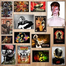 

Rock band music Series 1 Coated paper poster Cafe Creative wallpaper Interior Decoration Free Shipping