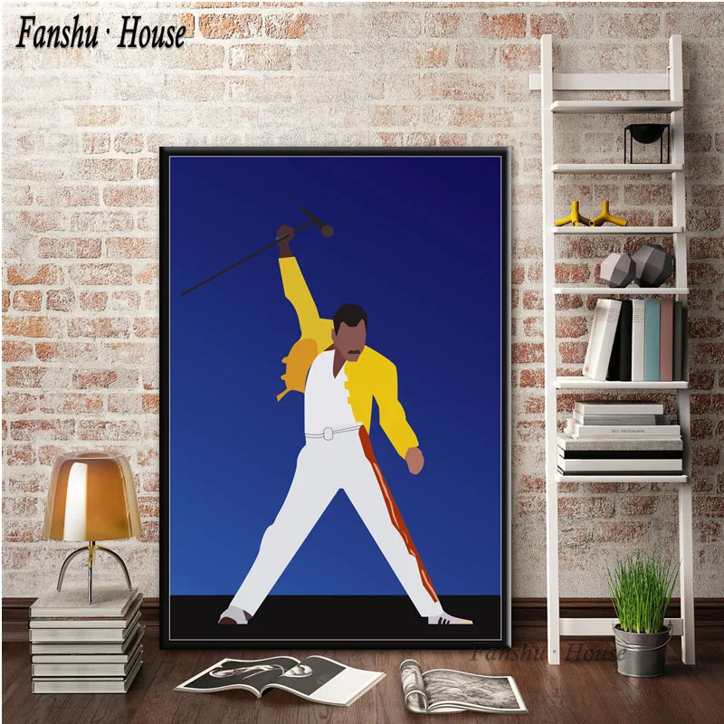 Плакат лидер продаж Freddie Mercury Singer постеры и принты со звездами Картина на холсте