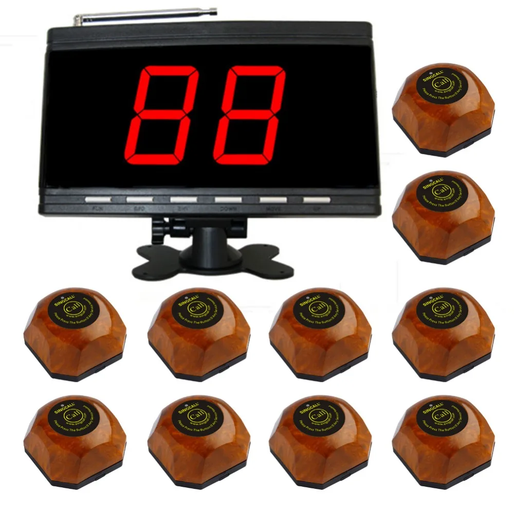 wireless calling system for hotel,card room. 10 pcs APE560 bell and 1 pc black APE9000 display panel receiver wireless calling system for hotel,card room. 10 pcs APE560 bell and 1 pc black APE9000 display panel receiver