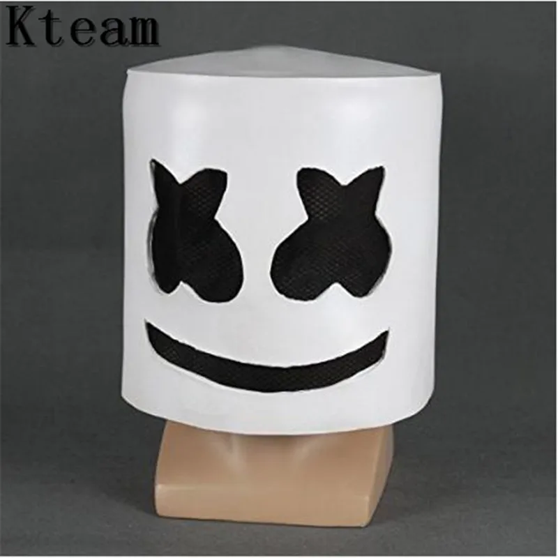 Горячая распродажа Хэллоуин вечерние Косплэй ди джей Marshmello белая маска шлем