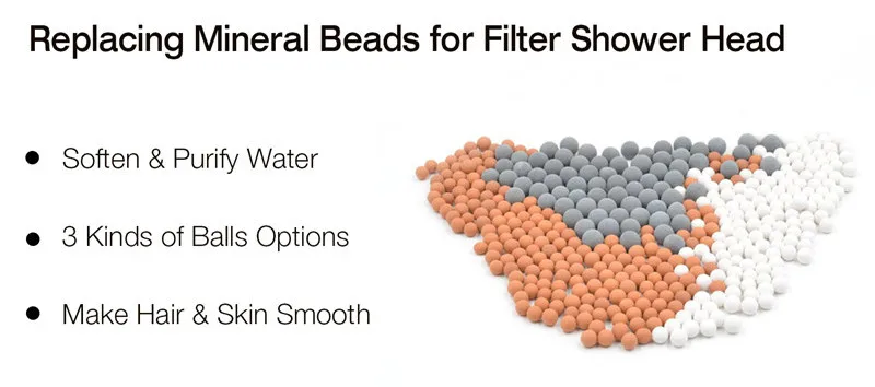 Mrosaa Замена очистки воды минеральные шарики отрицательные ионы керамические шарики для фильтра насадка для душа аксессуары для ванной комнаты