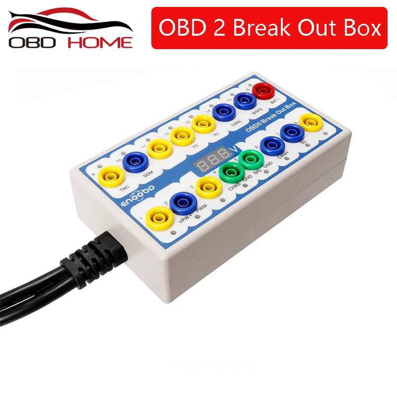 

OBD2 Professional Auto Car OBD 2 Break Out Box OBD2 Breakout Box OBD OBDII Protocol Detector Diagnostic Connector Detector