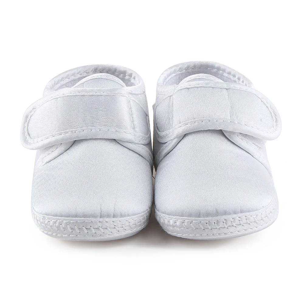 

2016 Cheap Price New Design Baptism & Christening Shoes High Quality Smooth Pure White Baby Shoes
