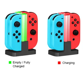 

LED Charging Dock Station Charger Cradle For Nintendo Switch 4 Joy Con Controllers 4 In 1 Charging Stand For Nintend Switch NS