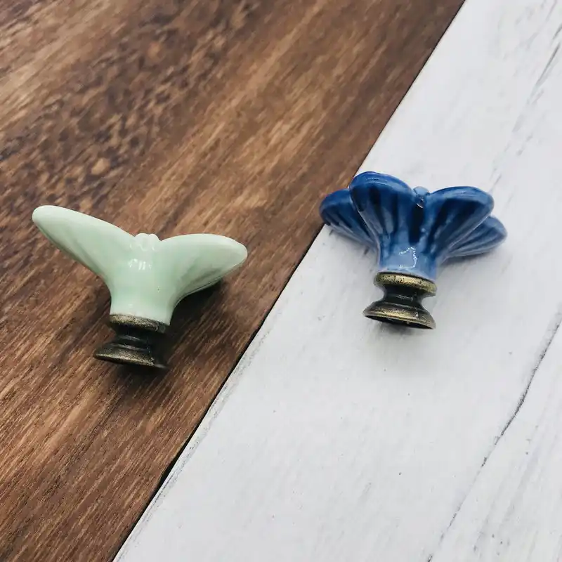 CARTOON SHARK HOME DECOR CERAMIC KNOB DRAWER CABINET PULL