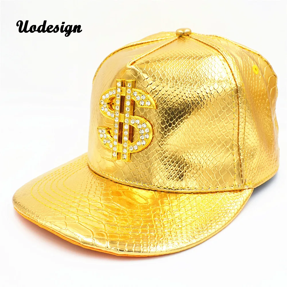 

PU Leather Hip-hop Cap US Dollar Sign Hats Men Women Birthday Gift Hip Hop Hats