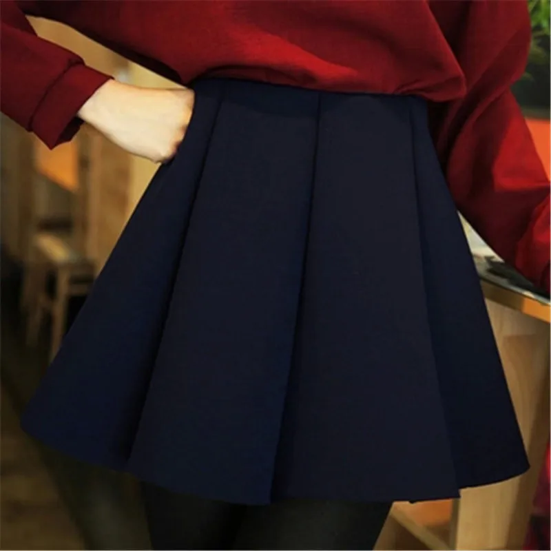 Осенняя Короткая юбка для женщин дикая пачка школьная юбка сзади однотонная женская одежда короткая юбка s faldas бальное платье MZ1009