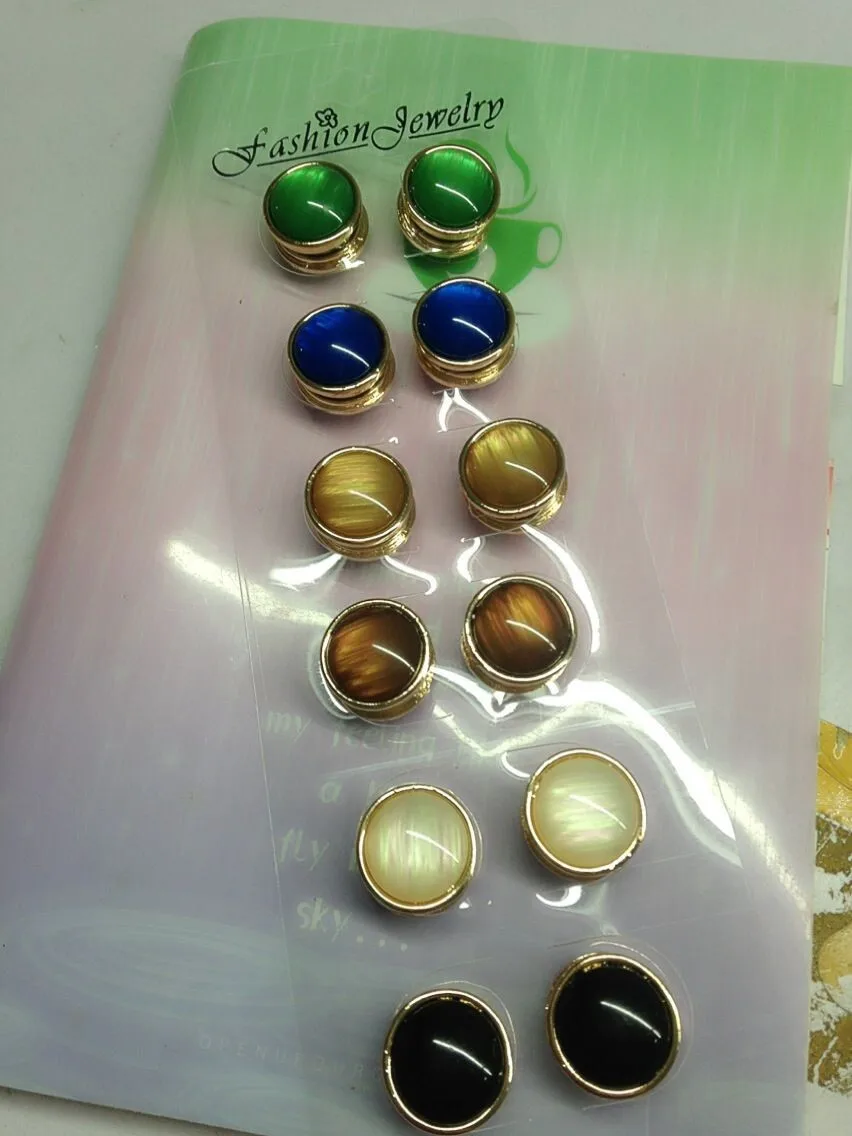 

free shipping 24pcs/lot simple design hijabs magnet pins round hot sell magnet clips turquoise clip