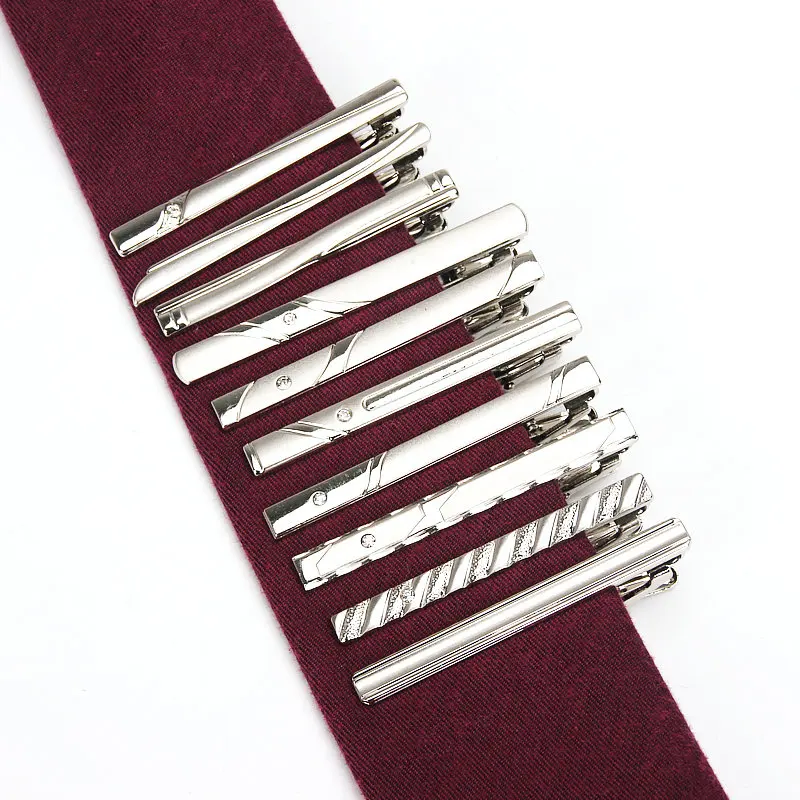 

Brand New Metal Silver Tie Clip For Men Wedding Necktie Tie Clasp Clip Gentleman Tie Bar Crystal Tie Pin For Mens Accessories