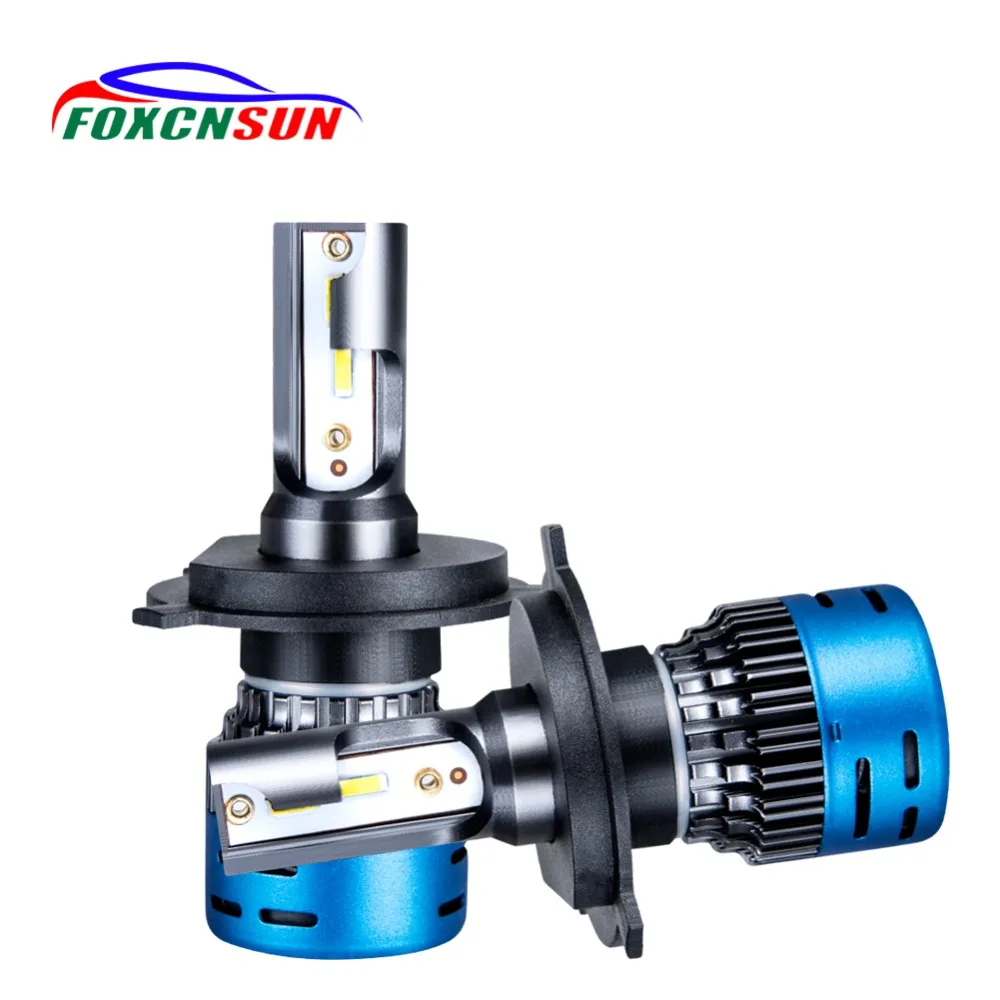 Фару мото H7 H4 LED мини автомобиль rcy лампы H1 H8 H9 H11 9600LM фары наборы 9005 HB3 9006 HB4 Авто 12В