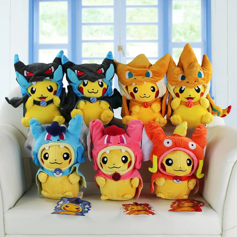 

7 style Anime Cartoon Plush Doll Stuffed Toy Mega Charizard Y Pikazard Brinquedo Plush Toys