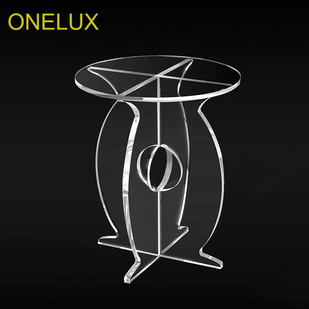 Clear Acrylic Round Ocassional Side Sofa Tea Table, Lucite Coffee Table Clear Acrylic Round Ocassional Side Sofa Tea Table, Lucite Coffee Table