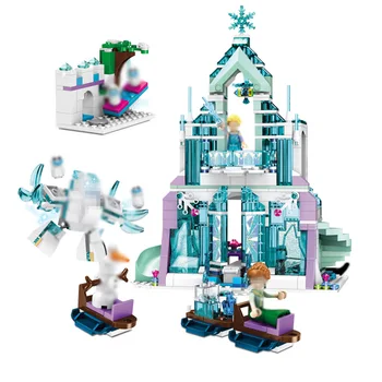 

Friends Elsa Anna Ice Castle Palace Undersea Castle Building Blocks Bricks Kids Toys Compatible With Lepining Friends