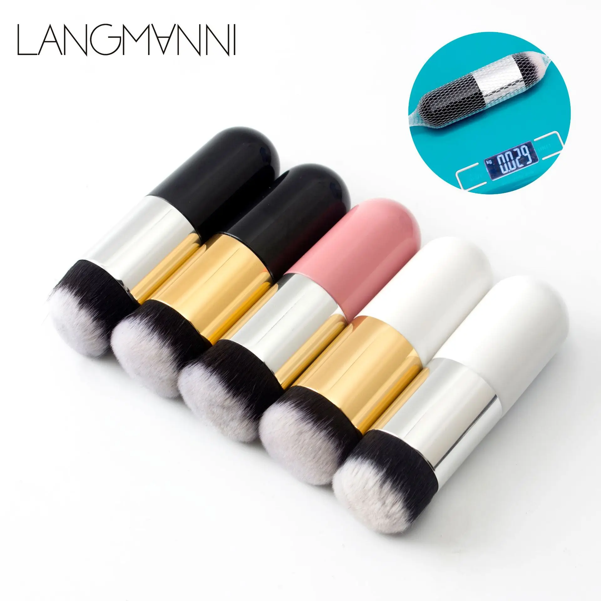 

2018 New Chubby Pier Foundation Brush Flat Cream Makeup Brushes Professional Cosmetic Make-up Brush Dropshipping