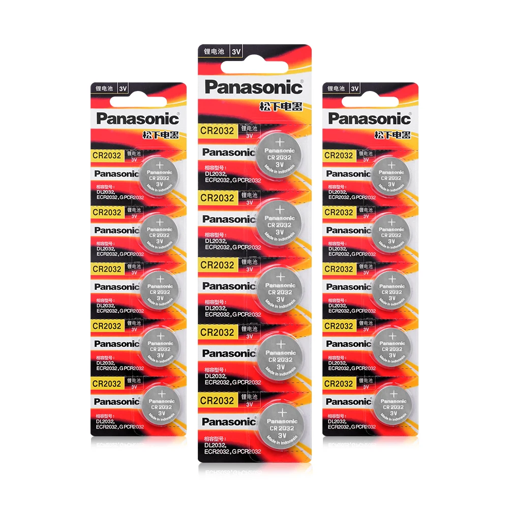 Оригинальный кнопочный аккумулятор PANASONIC cr2032 DL2032 ECR2032 5004LC KCR2032 BR2032 3 в для часов