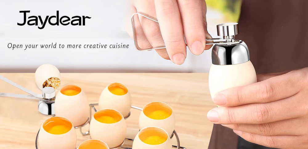 Нержавеющая сталь яйцо открывалка 304 нержавеющая Яйцерезка японский нож для