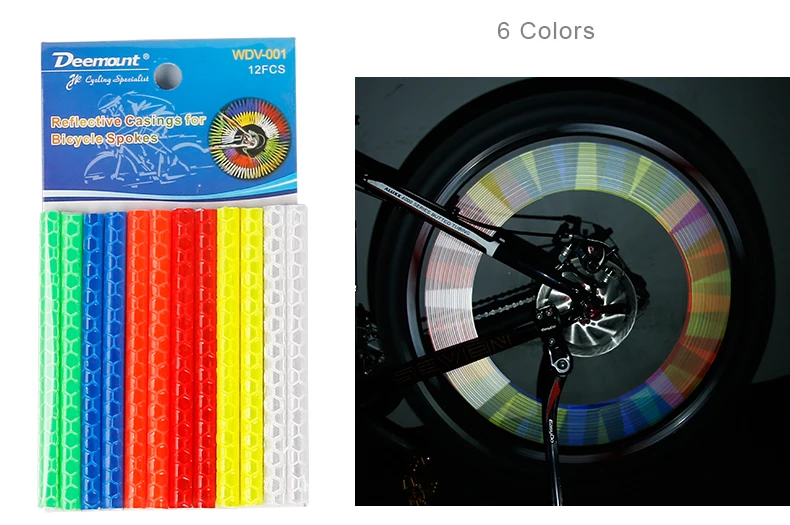 Excellent Deemount24PCS Cycle Spoke Light Reflector Auto Light Sensitive Reflection Strips Bars Spokes casing for MTB City Road Bicycles S 10