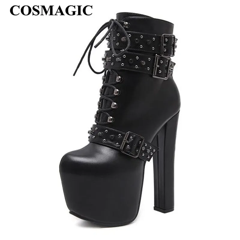 platform ankle boots goth