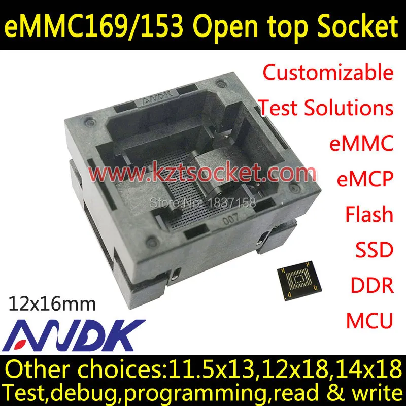 eMMC socket 12x16 Open top Test Burn-in for programmer adapter BGA169 BGA153 OP | Обустройство дома